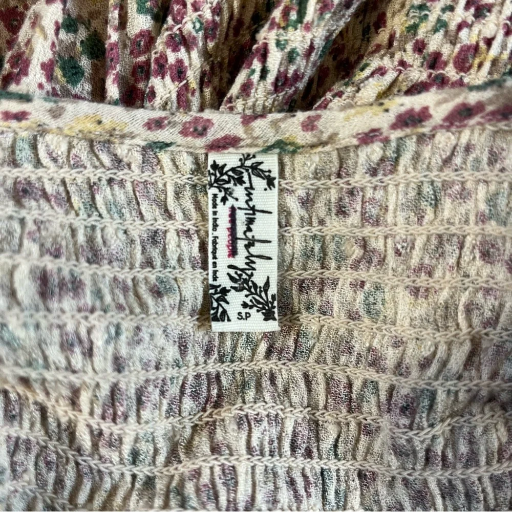 Free People Kadence Robe Duster Womens S / P Beige Bead Hippie Boho **READ**